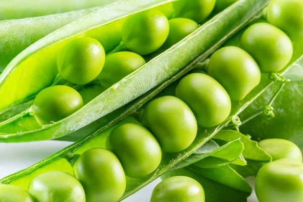Perfect Green Peas Pea Pods Close Food Background — Stock Photo, Image