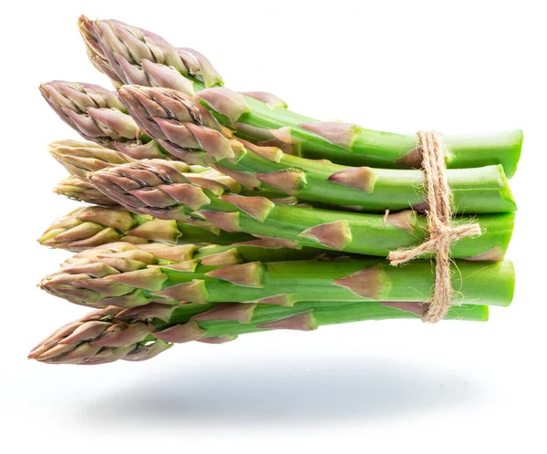 Bundle Green Asparagus Spears Isolated White Background — Stock Photo, Image