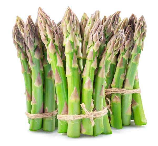 Bundles Green Asparagus Spears Isolated White Background — Stock Photo, Image