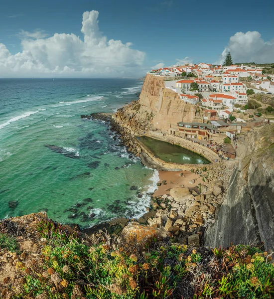 Prachtig Uitzicht Azenhas Mar Klein Stadje Aan Atlantische Oceaan Gemeente — Stockfoto