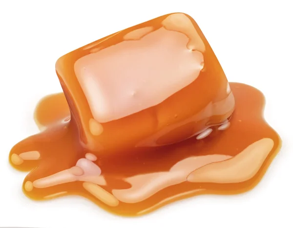 Caramel Candy Milk Caramel Sauce Isolated White Background — Stock Photo, Image