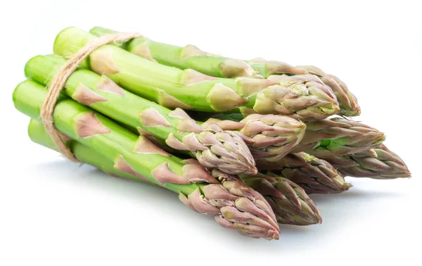 Bundle Green Asparagus Spears Isolated White Background — Stock Photo, Image