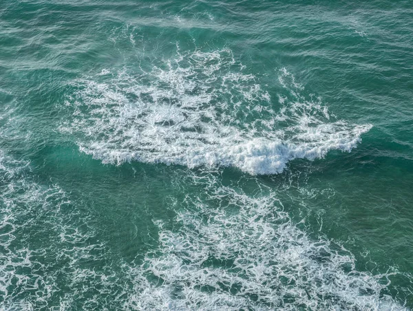 Oceaanschuim Patroon Het Wateroppervlak Bovenaanzicht — Stockfoto