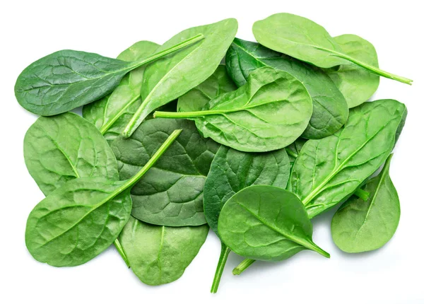 Spinach Leaves Isolated White Background — Stock Photo, Image