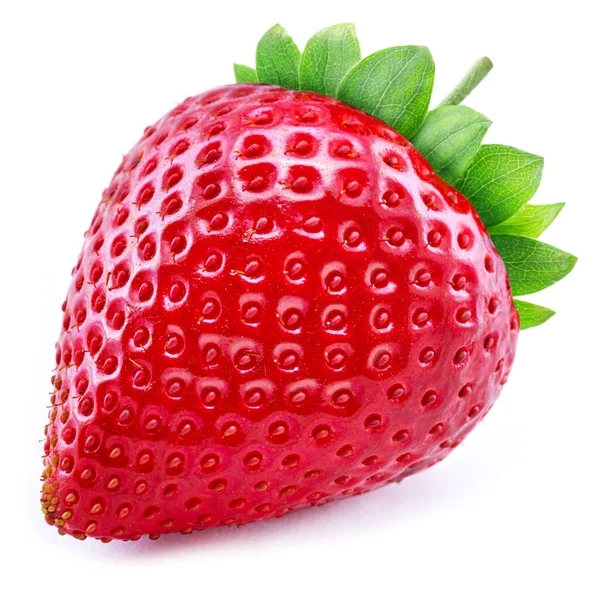 One Ripe Strawberry Isolated White Background — Stock Photo, Image
