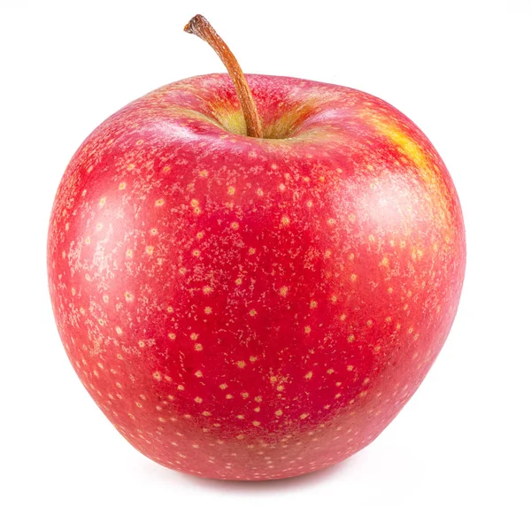 Dojrzałe Czerwone Jabłko Białym Tle — Zdjęcie stockowe