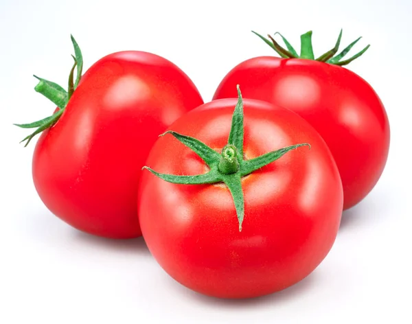 Tomates Rouges Isolées Sur Fond Blanc — Photo