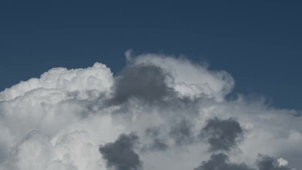 Movimiento Hermosas Nubes Cielo Azul Video Lapso Tiempo Fondo Naturaleza — Vídeo de stock
