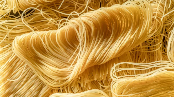 Italiaanse Pasta Vermicelli Close Voedselachtergrond — Stockfoto