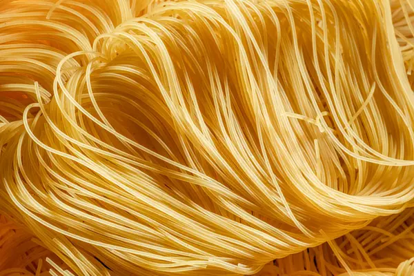 Italiaanse Pasta Vermicelli Close Voedselachtergrond — Stockfoto