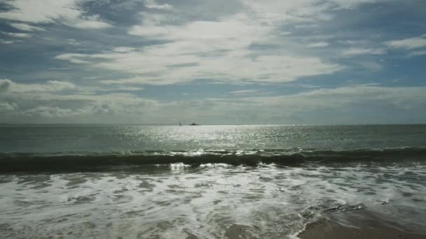Красивое Побережье Атлантическом Океане Побережье Португалии — стоковое видео