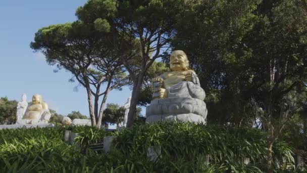 Bacalhoa Buddha Eden Jardim Criado Portugal Resposta Destruição Dos Budas — Vídeo de Stock