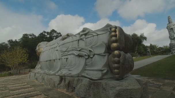 Bacalhoa Buddha Eden Ogród Stworzony Portugalii Odpowiedzi Zniszczenie Buddów Banyan — Wideo stockowe