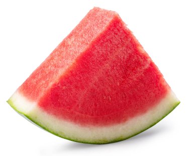 Watermelon triangle slice without seeds isolated on white background. Clipping path. clipart