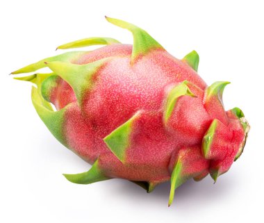 Ejderha meyvesi beyaz arka planda izole. Dosya kırpma yolu içeriyor.