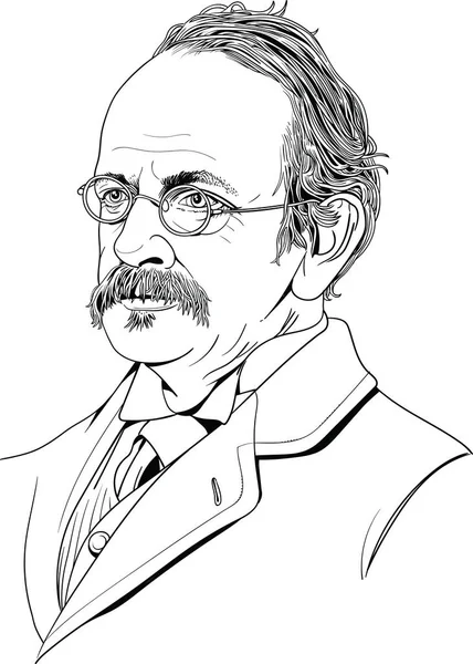 Sir Joseph John Thomson Était Physicien Britannique Prix Nobel Physique — Image vectorielle