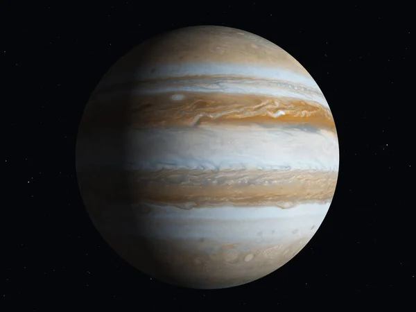 Planeta Júpiter Parcialmente Iluminado Pelo Sol — Fotografia de Stock