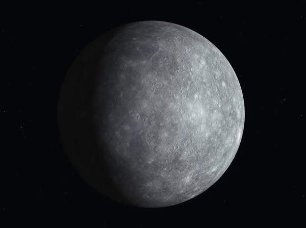 Planeta Mercurio Parcialmente Iluminado Por Sol — Foto de Stock
