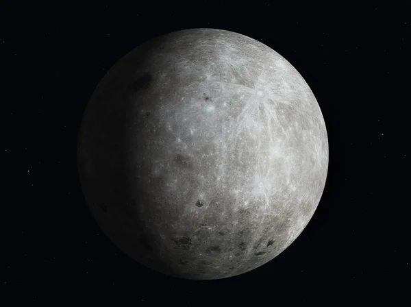 Φεγγάρι Μέρει Φωτίζεται Από Τον Ήλιο — Φωτογραφία Αρχείου