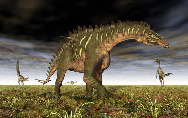 Dinosaur Miragaia Landscape — Stock Photo, Image
