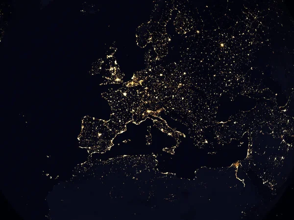 Jorden Natten Från Rymden — Stockfoto