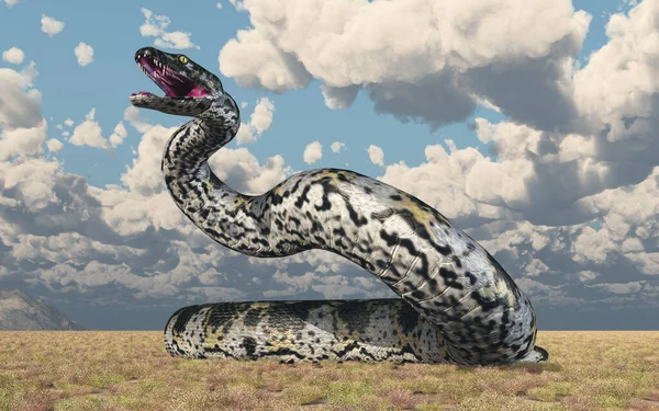 Доісторична Велетенська Змія Титанобоа — стокове фото