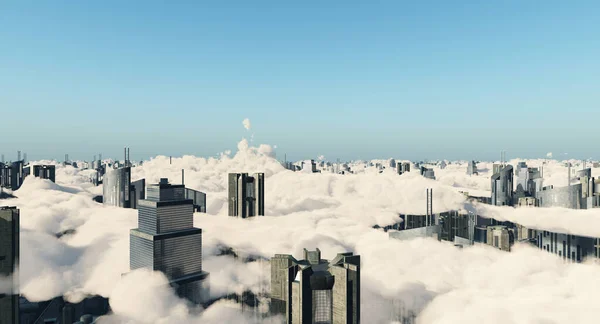 Хмари Над Мегаполісом — стокове фото