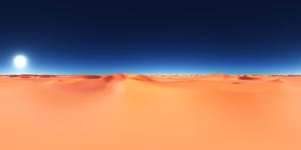 Panorama Sferico 360 Gradi Senza Soluzione Continuità Con Paesaggio Desertico — Foto Stock