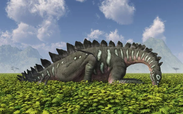 Dinosaurus Miragaia Een Landschap — Stockfoto