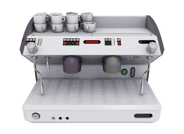 Maszyna Cappuccino Izolowana Białym Tle — Zdjęcie stockowe