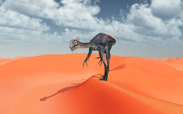 Dinosaurie Gigantoraptor Sandöken — Stockfoto