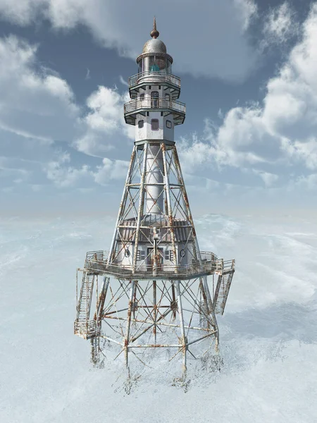 大海中的灯塔 — 图库照片