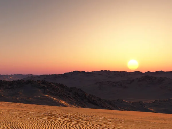 Захід Сонця Горах — стокове фото