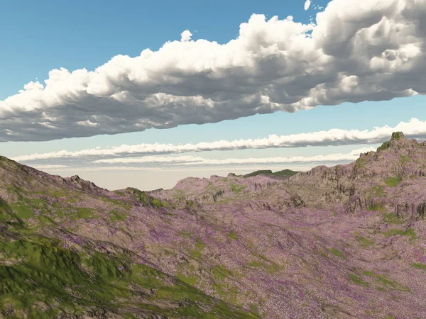 Krajobraz Górski Chmura Niebie — Zdjęcie stockowe