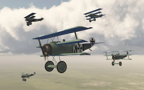 Deutsche Kampfflugzeuge Ersten Weltkrieg — Stockfoto