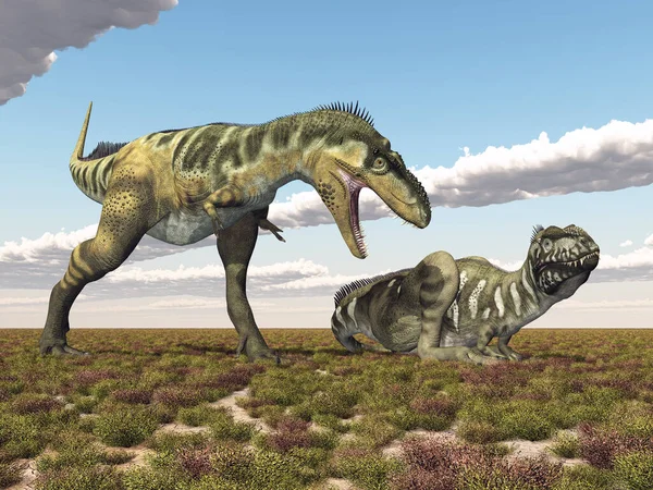 風景の中に恐竜のバイスター — ストック写真