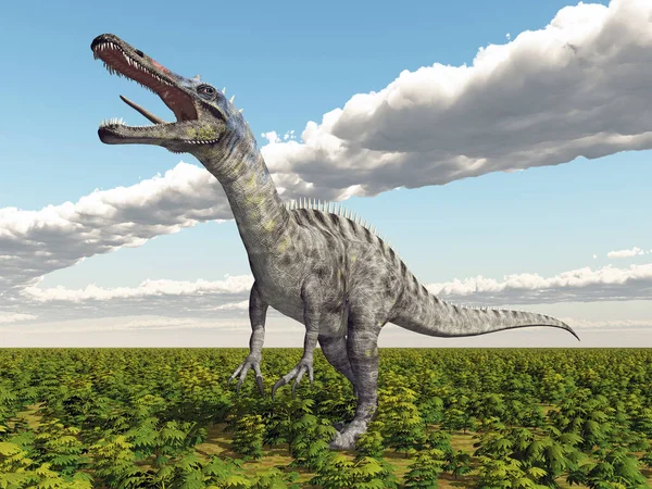 Динозавр Сухомим Ландшафте — стоковое фото