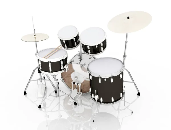 stock image Drumset against a white background