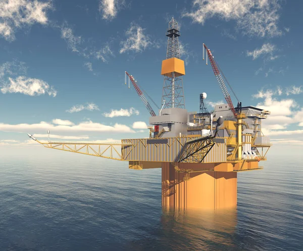 Oil Platform Sea — Stock Photo, Image