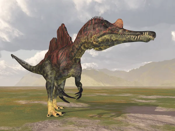 Manzaradaki Dinozor Ichthyovenator — Stok fotoğraf