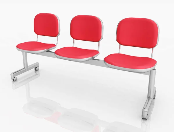 Unidade Cadeira Contra Fundo Branco — Fotografia de Stock