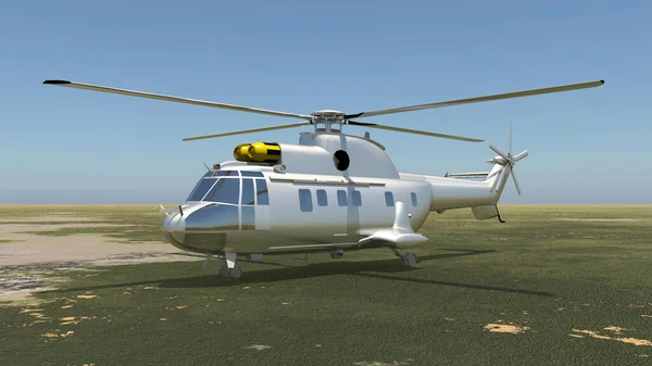 Helicóptero Aeródromo —  Fotos de Stock