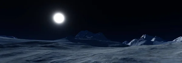 Місячний Пейзаж Сонце — стокове фото
