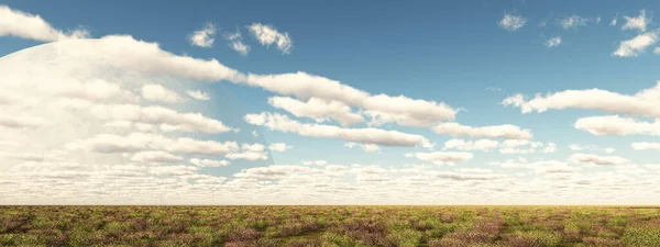 Landschaft Einer Fernen Welt Und Planet Himmel — Stockfoto