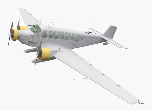 Deutsches Dreimotoriges Transportflugzeug Aus Dem Zweiten Weltkrieg Isoliert Auf Weißem — Stockfoto