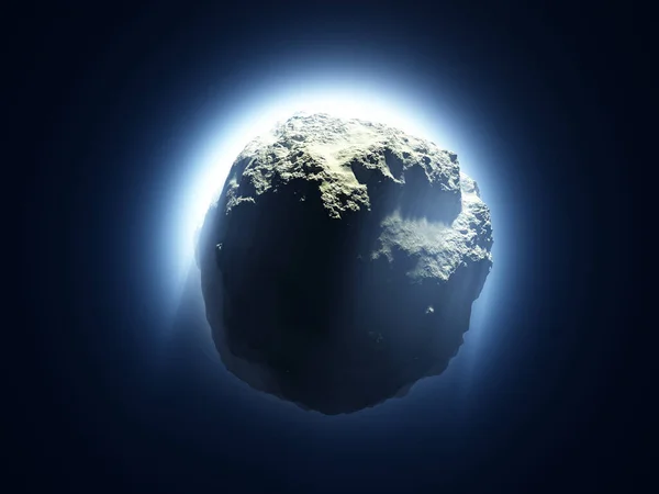 Asteroide Precipita Por Espacio — Foto de Stock