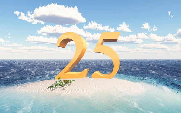 海の島の番号25 — ストック写真