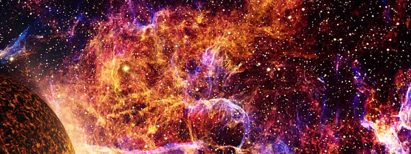Cielo Stellato Nebbia Astronomica — Foto Stock