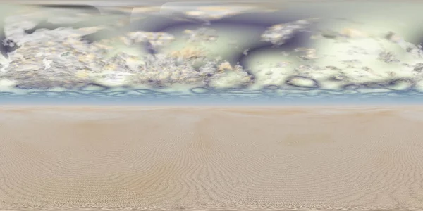 Paesaggio Deserto Alieno Cielo Nuvoloso — Foto Stock