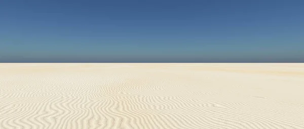 Sandwüste Und Blauer Himmel — Stockfoto